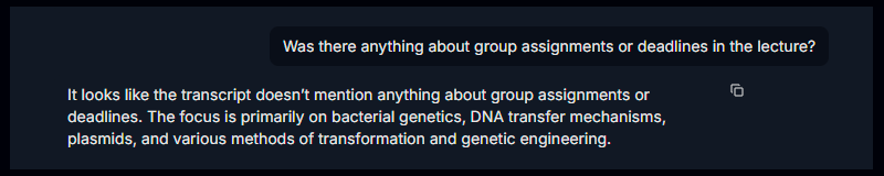 ask AI Chat about task completion times