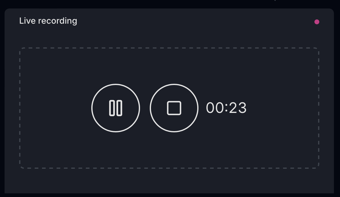 When you're finished recording, click Stop