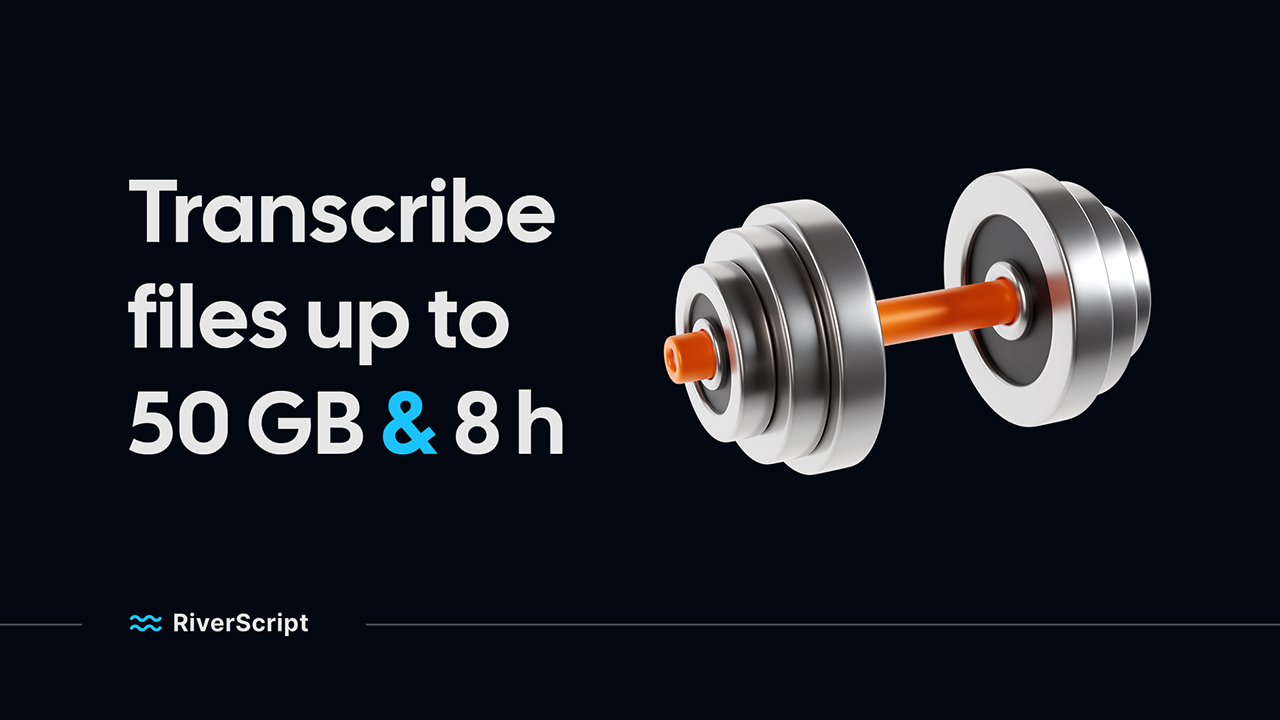 Transcribe large audio and video files without the need to upload them to the internet