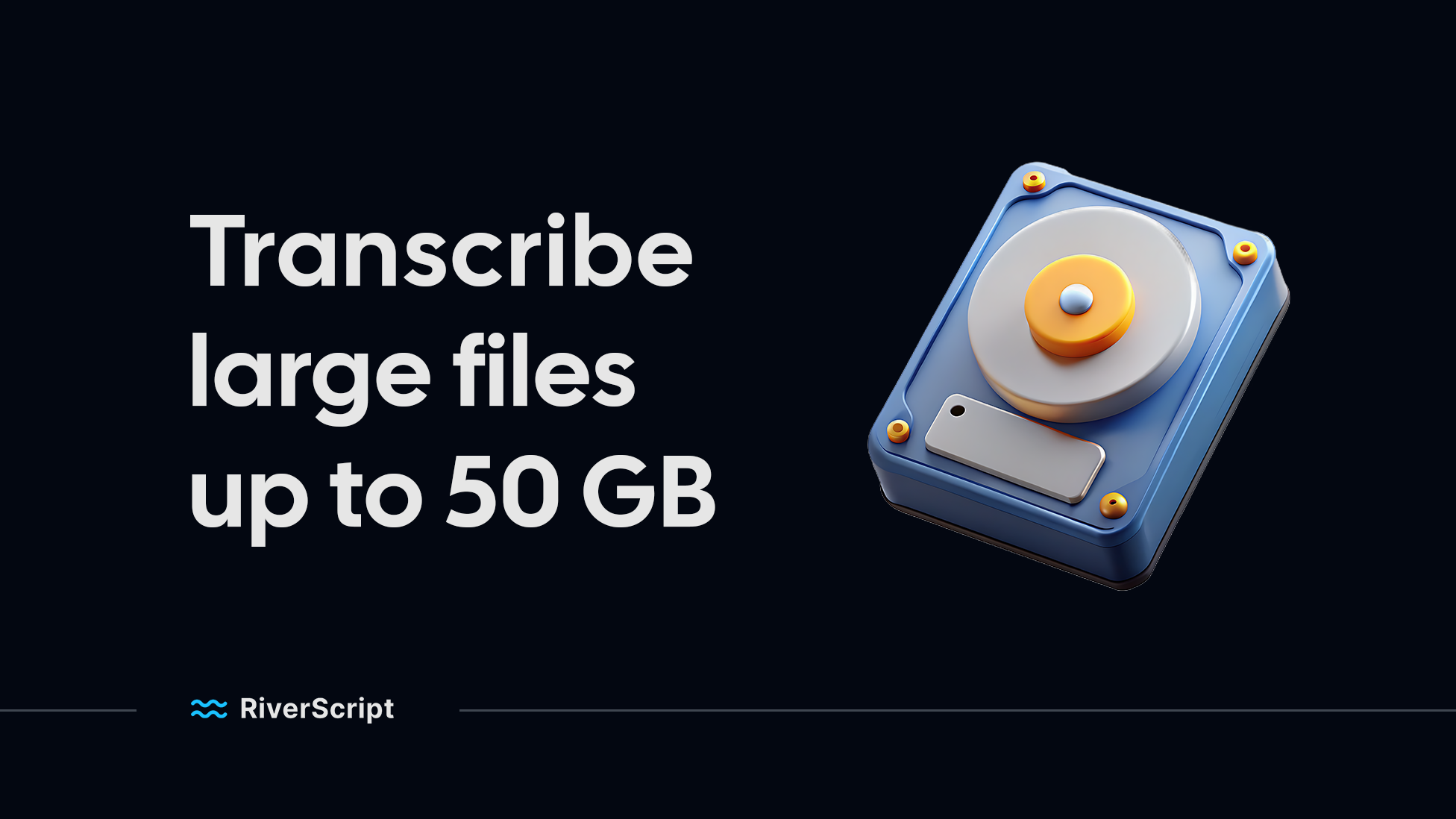 Transcribe large files lightning fast and forget about internet speed and size limits.